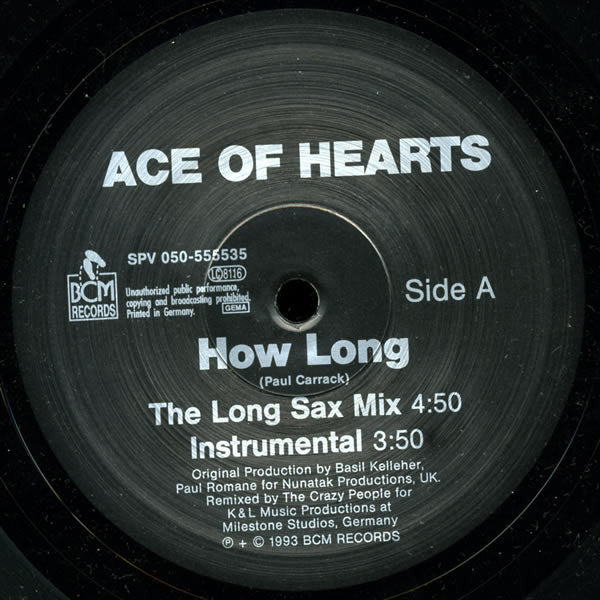 Ace Of Hearts : How Long (12")