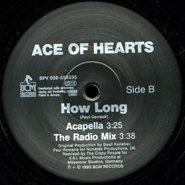 Ace Of Hearts : How Long (12")