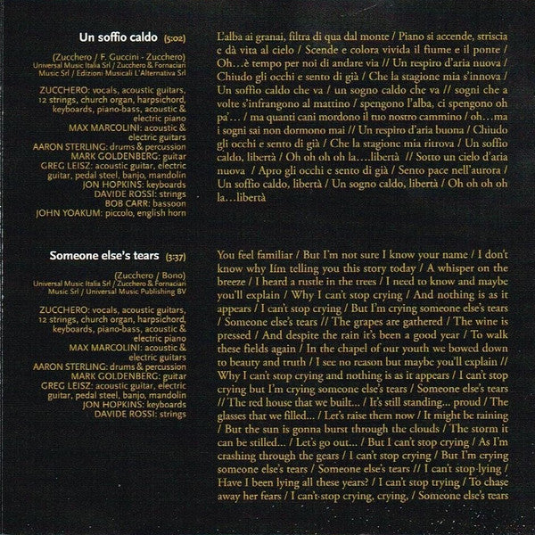 Zucchero : Chocabeck (CD, Album)