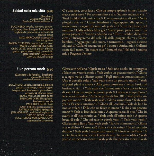 Zucchero : Chocabeck (CD, Album)