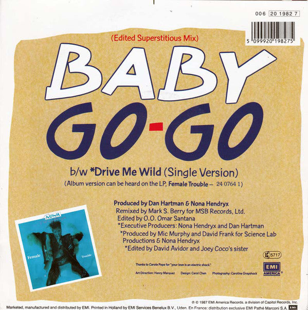 Nona Hendryx : Baby Go-Go (7", Single)