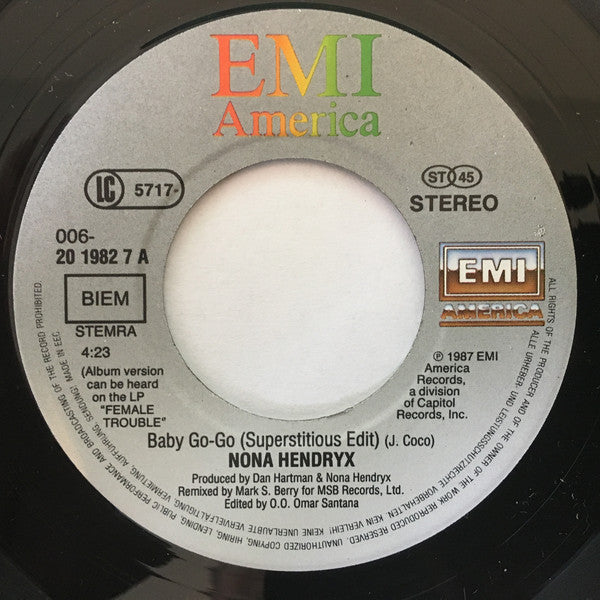 Nona Hendryx : Baby Go-Go (7", Single)