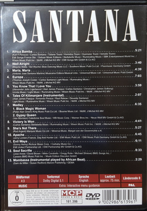 Santana : Live Around The World (DVD-V, Comp, Multichannel, PAL)