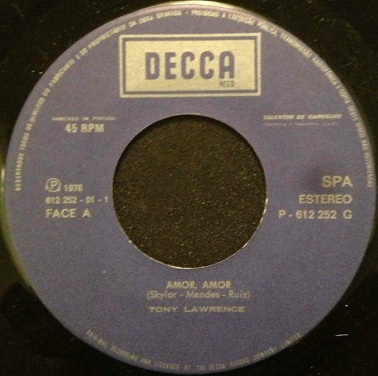 Tony Lawrence (15) : Amor, Amor (7")