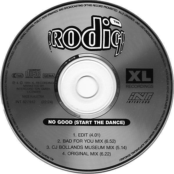 The Prodigy : No Good (Start The Dance) (CD, Maxi)