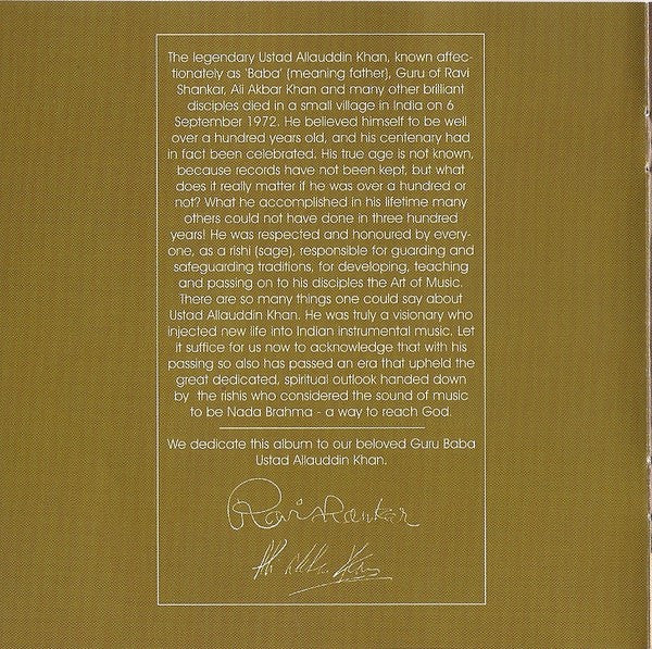 Pandit Ravi Shankar* / Ustad Ali Akbar Khan* with Alla Rakha : In Concert 1972 (2xCD, Album, RE, RM)