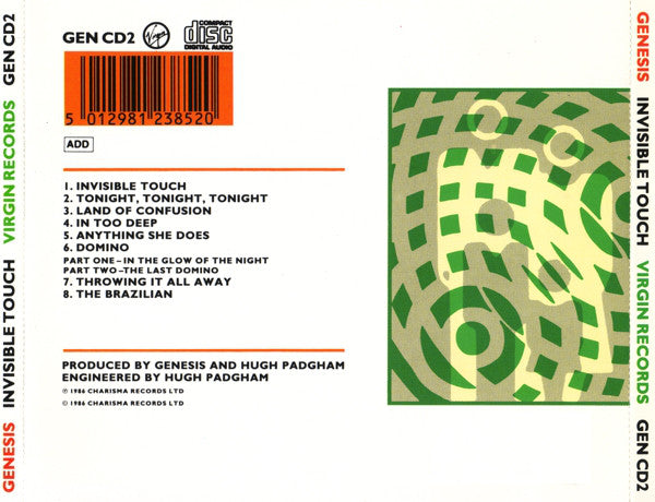 Genesis : Invisible Touch (CD, Album, RP)