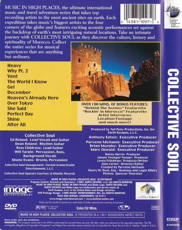 Collective Soul : Music In High Places (DVD-V, Multichannel, NTSC)