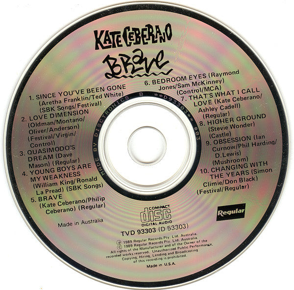 Kate Ceberano : Brave (CD, Album)
