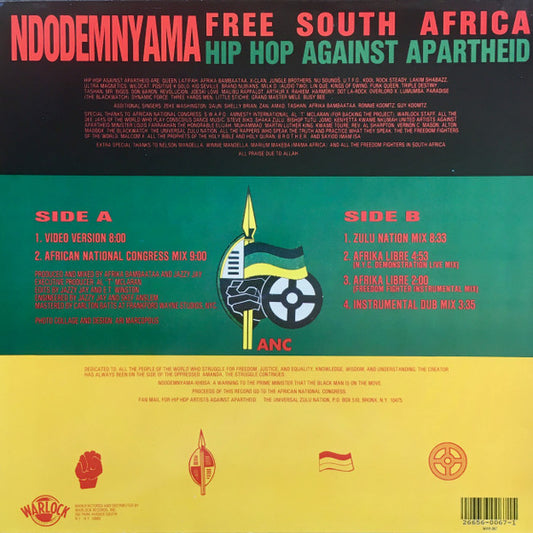 Hip-Hop Against Apartheid : Ndodemnyama (Free South Africa) (12")