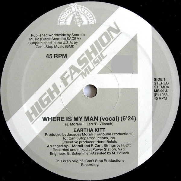 Eartha Kitt : Where Is My Man (12")