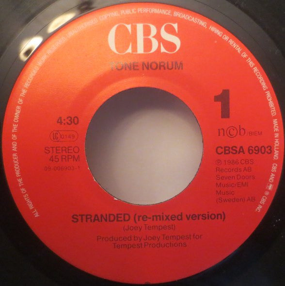 Tone Norum : Stranded (7", Single)