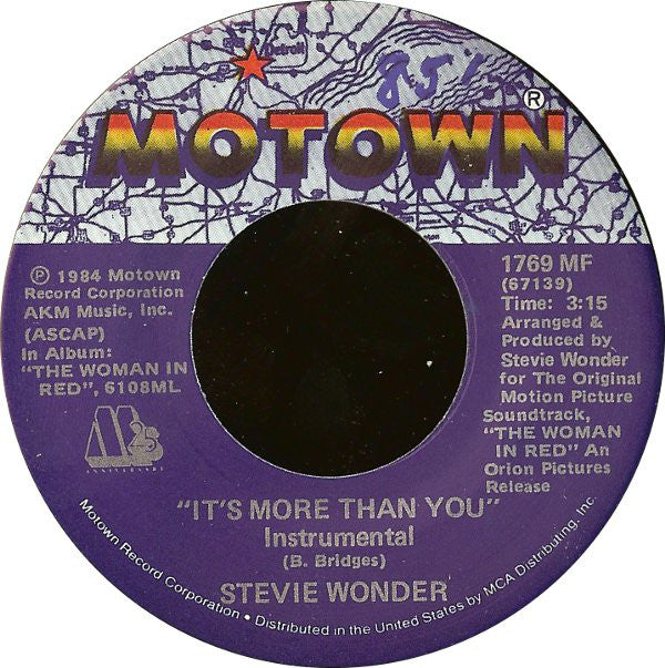 Stevie Wonder : Love Light In Flight (7", No )