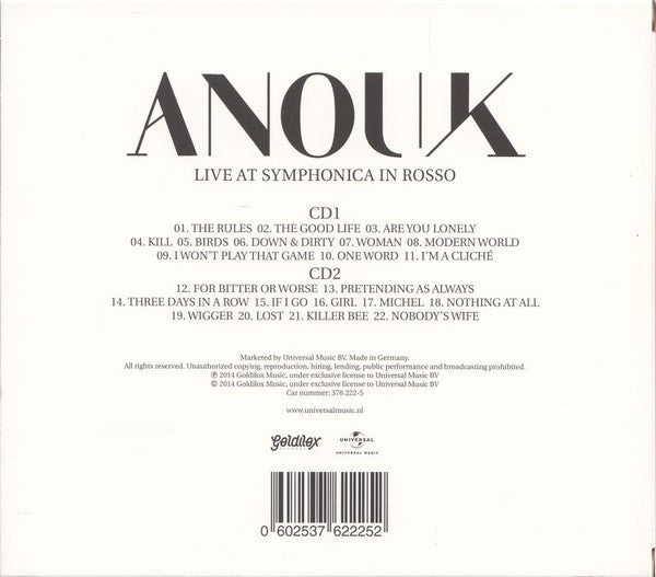 Anouk : Live At Symphonica In Rosso (2xCD)