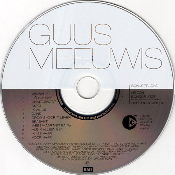 Guus Meeuwis : Guus Meeuwis (CD, Album, Copy Prot., RE)