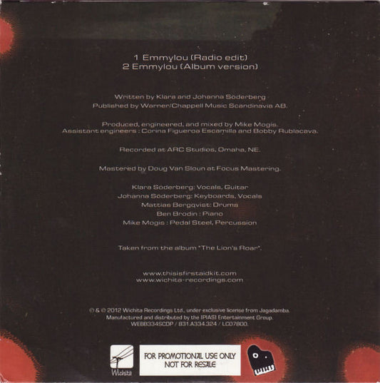 First Aid Kit : Emmylou (CD, Single, Promo)