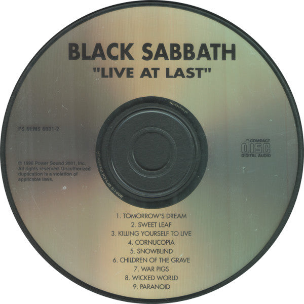 Black Sabbath : Live At Last (CD, Album, RE)
