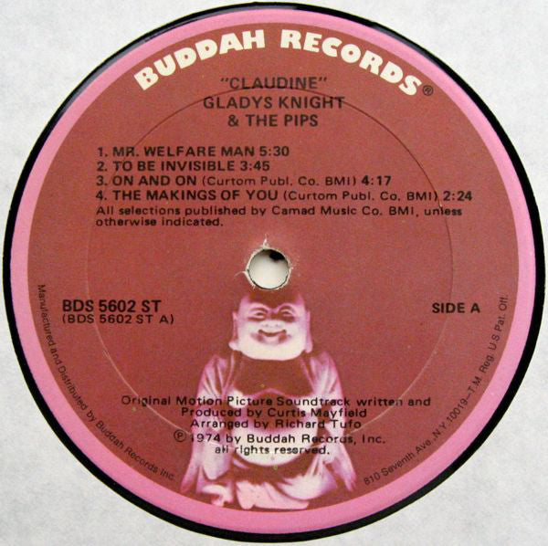 Gladys Knight And The Pips : Singing The Original Motion Picture Soundtrack / Claudine (LP, Album)