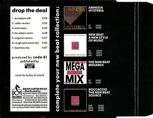 Code 61 : Drop The Deal (Remix) (CD, Maxi)