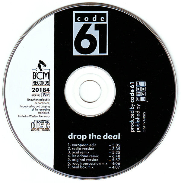 Code 61 : Drop The Deal (Remix) (CD, Maxi)