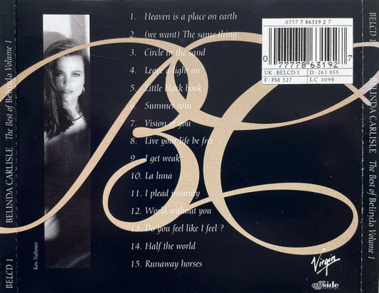 Belinda Carlisle : The Best Of Belinda Volume 1 (CD, Comp)