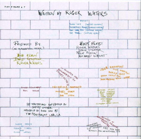 Pink Floyd : The Wall (2xCD, Album, RE, RM)