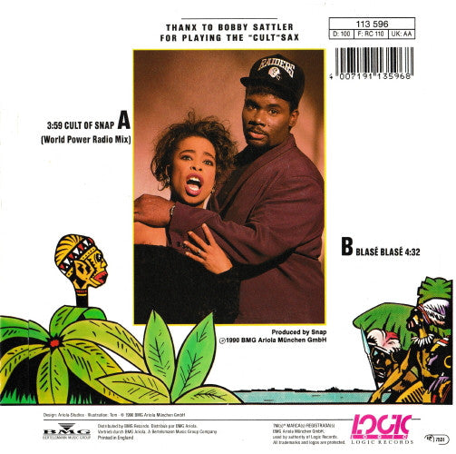 Snap! : Cult Of Snap (7", Single, Pap)