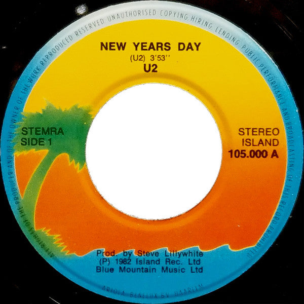 U2 : New Year's Day (7", Single)