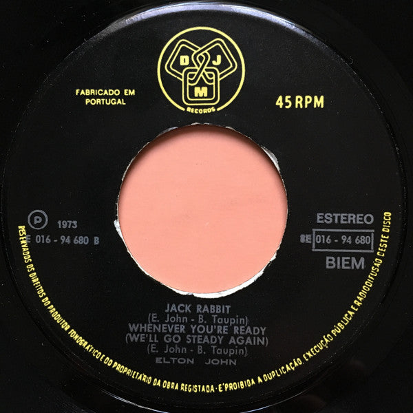 Elton John : Saturday Night's Alright For Fighting (7", Single)