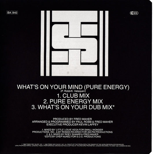 Information Society : What's On Your Mind (Pure Energy) (CD, Maxi)
