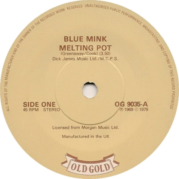 Blue Mink : Melting Pot / Gimme Reggae (7", Single)
