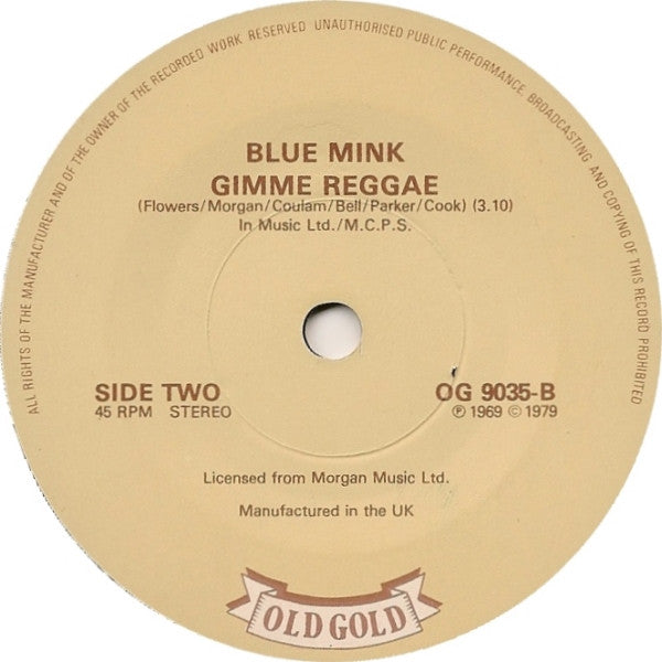 Blue Mink : Melting Pot / Gimme Reggae (7", Single)