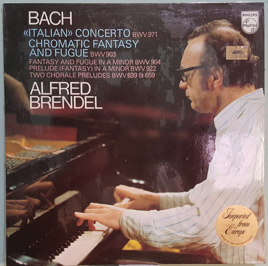 Johann Sebastian Bach, Alfred Brendel : <<Italian>> Concerto BWV 971 / Chromatic Fantasy And Fugue BWV 903 (LP)