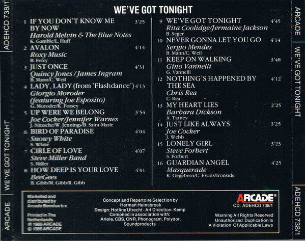 Various : We've Got Tonight (CD, Comp)