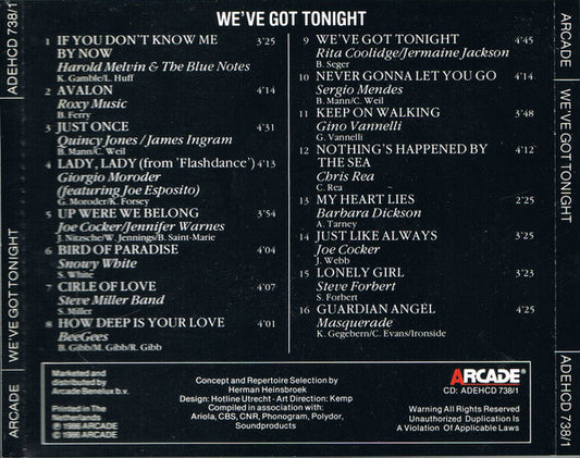Various : We've Got Tonight (CD, Comp)