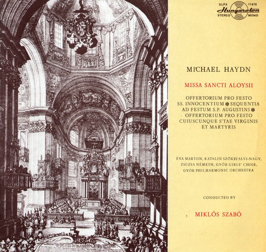 Michael Haydn, Győri Filharmonikus Zenekar, Miklós Szabó : Missa Sancti Aloysii (LP, Album)