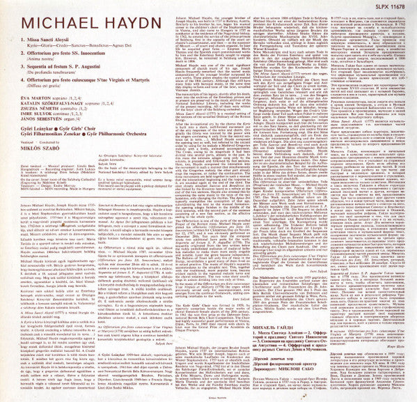 Michael Haydn, Győri Filharmonikus Zenekar, Miklós Szabó : Missa Sancti Aloysii (LP, Album)
