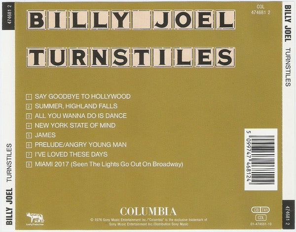 Billy Joel : Turnstiles (CD, Album, RE, RP)
