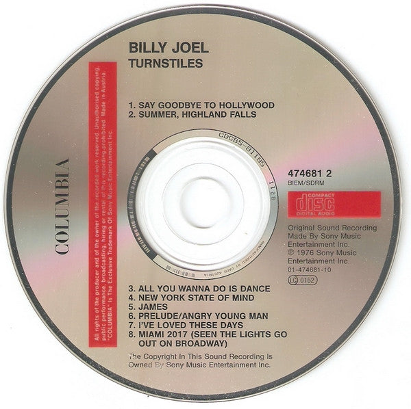 Billy Joel : Turnstiles (CD, Album, RE, RP)