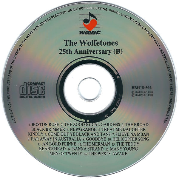 The Wolfe Tones : 25th Anniversary (2xCD, Comp)