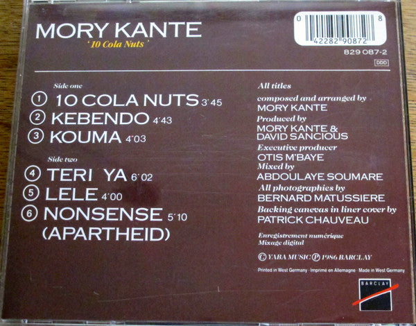 Mory Kanté : 10 Cola Nuts (CD, Album)