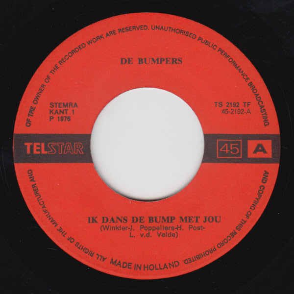 De Bumpers : Ik Dans De Bump Met Jou (7", Single)