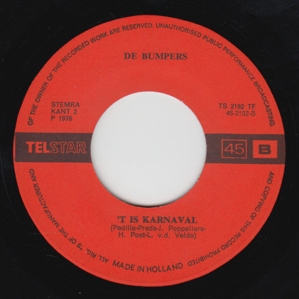 De Bumpers : Ik Dans De Bump Met Jou (7", Single)