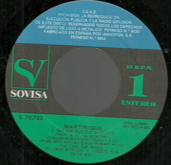 Martinique (2) : No Me Puedo Quejar (Non, Je Ne Regrette Rien) (7", Single)