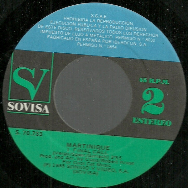 Martinique (2) : No Me Puedo Quejar (Non, Je Ne Regrette Rien) (7", Single)