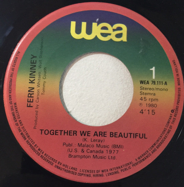 Fern Kinney : Together We Are Beautiful (7", Single)