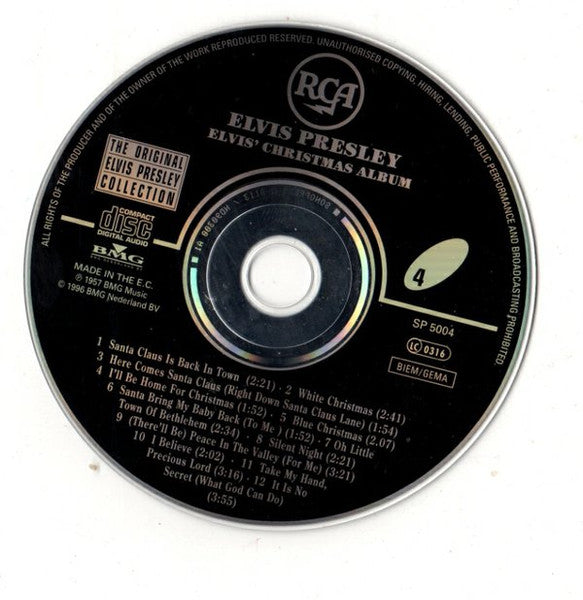 Elvis Presley : Elvis' Christmas Album (CD, Mono, RE, RM)