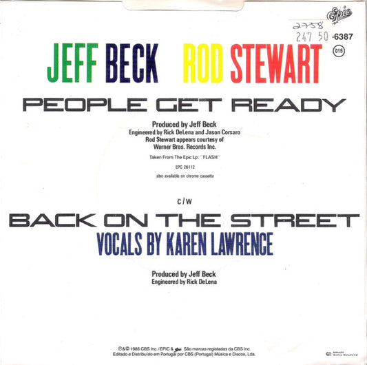 Jeff Beck And Rod Stewart : People Get Ready (7", Single)