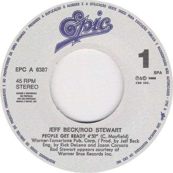 Jeff Beck And Rod Stewart : People Get Ready (7", Single)