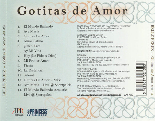 Belle Perez : Gotitas De Amor (CD, Album)